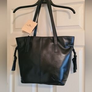 NWT Patricia Nash Black Leather Tote